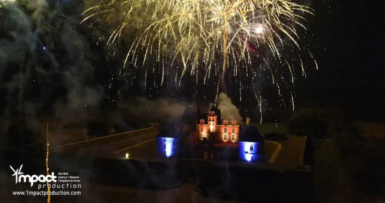 château Kerjean feu artifices 400 ans