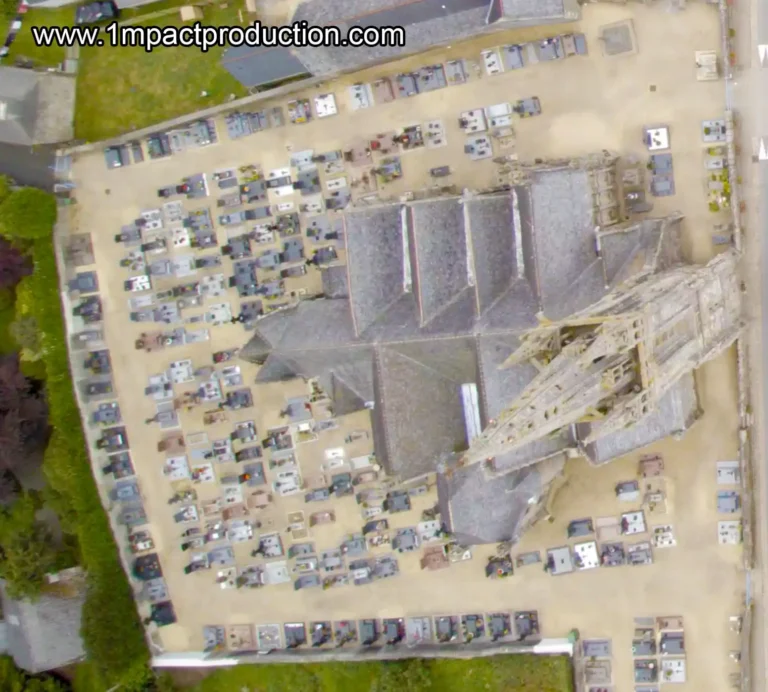 gestion cimetière vue du ciel - Drone