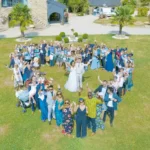 mariage coeur drone
