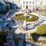 mariage coeur drone
