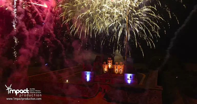 château Kerjean feu artifices 400 ans